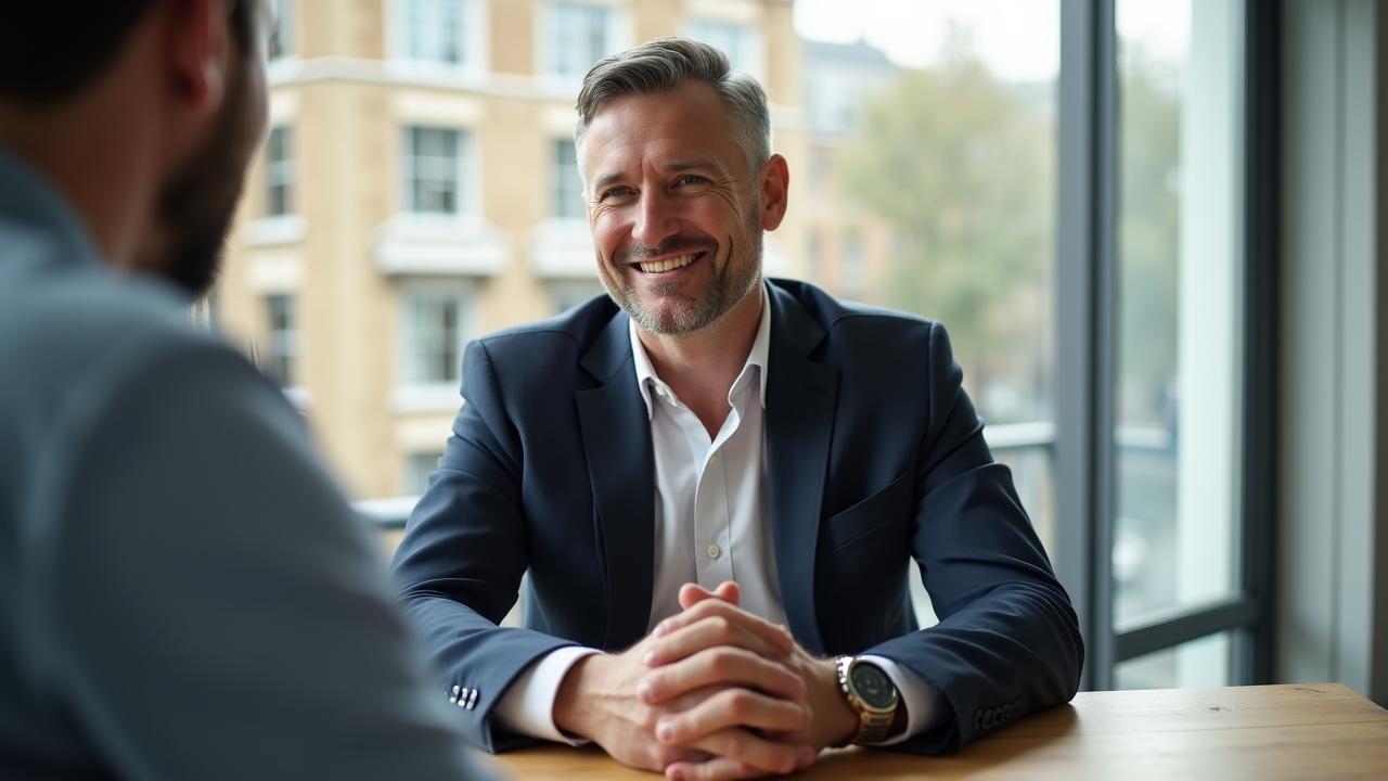 Professional consultation session in a modern Bristol office