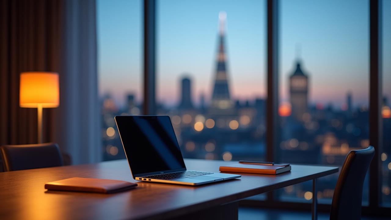 Executive professional in a sophisticated modern Bristol office